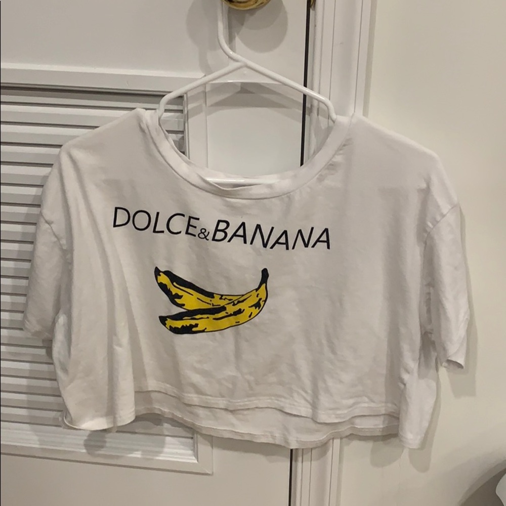 Fashion nova cropped DOLCE & BANANA  cropped shirt